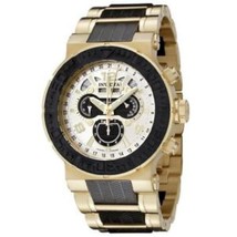 NEW Invicta 6777 Men&#39;s Reserve Chrono MonthDayDate 18K Gold &amp; Polyurethane Watch - £194.60 GBP