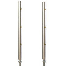 2x Jewelry showcase LED light Pole Silver 4000K Retail display + UL power FY-34M - £63.49 GBP