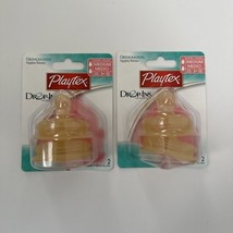 (2) Vintage Playtex Orthodontic Nipples Medium Flow 3+ mos, 4 Nipples - $75.99