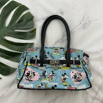 Disney Vintage Y2k Shoulder Bag Purse Blue Black Mickey Minnie Cartoon - $523.61 MXN