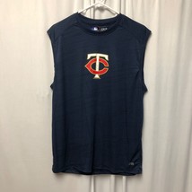 Minnesota Twins Shirt Mens Large TX3 Cool Navy Sleeveless Tank Top MLB - $15.68