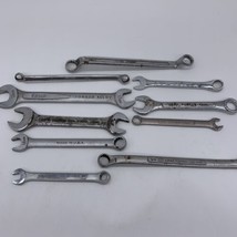 Vintage Lot Of 10 Wrenches Combination &amp; Open End Sae &amp; Metric Craftsman Easco + - £20.18 GBP