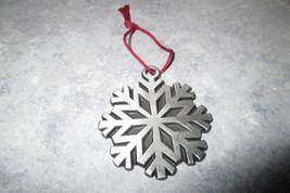 Vintage Christmas Tree Ornament Metal Hp Hewlett Packard Promo Snowflake - £7.98 GBP