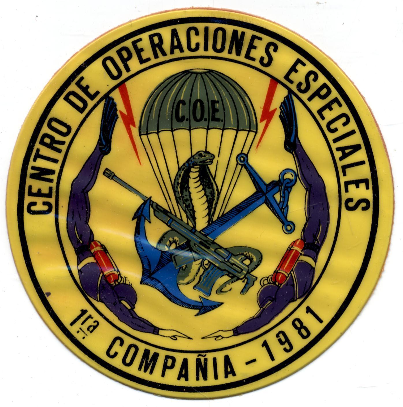 Bolivian Army 1981 Centro de Operaciones Especiales Special Forces Plastic Patch - $10.00