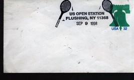 U. S. STAMPS- 32 Cent  Stamped Envelop USA - US Open Station 9/9/98 Flus... - $2.75