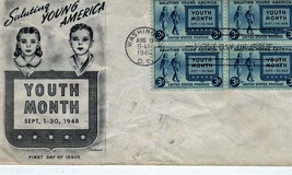 U S  Stamp - First Day Cover 1948  Youth Month (9/1 -9/30/ 1948 {First Day Cover - $10.00