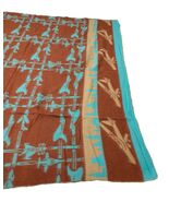 Vintage Camp Fleece Blanket Airplanes Planes Aviation 70&quot; x 71&quot; - $125.00