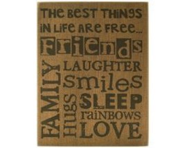 32568 -The Best Things in life are Free... Box Sign  - £6.35 GBP