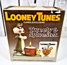 VTG Warner Bros Sylvester Tweety Candle Holder Porcelain 1980 NIB Looney... - €25,45 EUR