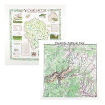 Yosemite National Park Bandanna 2-Pack Bundle California Map Nature Facts - £14.15 GBP