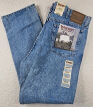 Wrangler Jeans Mens 38x32 Blue Denim Pants Rugged Wear Classic Fit  - €21,48 EUR