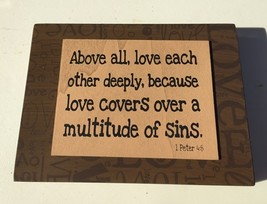  32509A  Above All, Love Each other Deeply  Box Sign  - £6.35 GBP