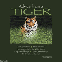 T-shirt Advice From a Tiger Nature M Medium Cotton Zoo Jungle NWT - $20.20