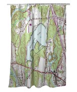 Betsy Drake Alexander&#39;s Lake, CT Nautical Map Shower Curtain - £85.80 GBP