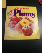 vintage 13&quot; two sided grocery store produce display ad. California plums - €5,14 EUR