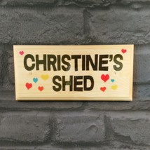Personalised Shed Sign, Hearts Workshop Mum Nan Nanny Craft Room Plaque ... - £13.58 GBP