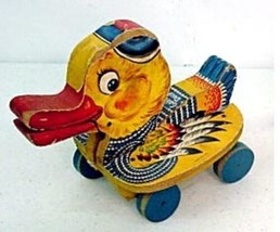 VTG FIsher Price Wooden Pull Toy &quot;Gabby Duck&quot;  1952-1953 #767 Made in USA HTF RA - £232.85 GBP