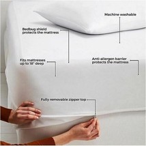 Mattress protector Twin XL protect frm bed bugs dust mites allergen odor... - £14.35 GBP