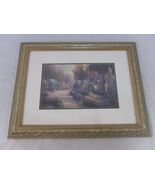 LOCAL PICKUP Thomas Kinkade&#39;s &quot;Cobblestone Lane&quot; Painting &amp; elegant Fram - $147.51