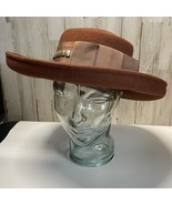 Sonni San Francisco Women’s Brown Wool Felt Hat Lancaster Embellished Trim - $23.95