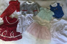Baby Clothes 60s 70s 80s Girls Boys Dress Lot Sleeper 8 Items vintage - £26.29 GBP