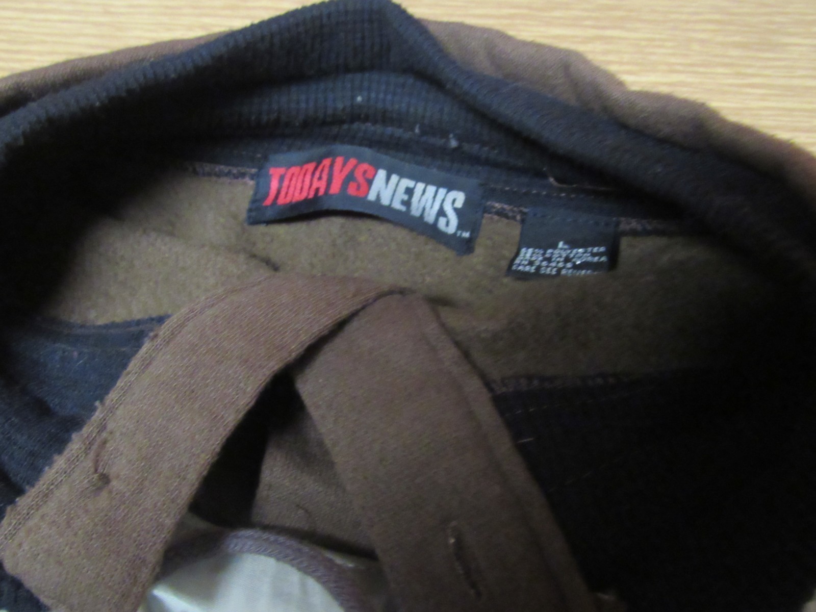 Today's News Men's L Brown "Sports International" Button Jacket/Pullover Vintage Item image 3