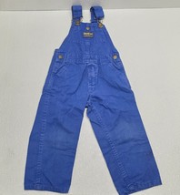 Vintage OshKosh Bib Overalls Boys 4 Blue Vestbak USA Farmer Countrycore 90s - $31.10