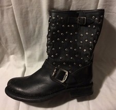 Frye Jenna Disc Short Black Stone Antiqued Leather Boots Sz 6 New - £175.04 GBP