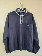 Greenline International Vintage 90s Long Sleeve Polo Shirt, Airplane Patch, Navy - $19.99