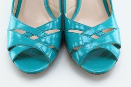 Franco Sarto Women Sz 8.5 M Blue Wedge Suede Shoes Hint - £15.88 GBP