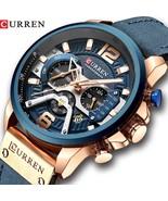 CURREN Luxury Sports / Military Quartz Watch - Men&#39;s / Gents, Genuine Le... - $49.99