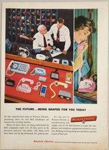 1958 Print Ad Western Electric Ideas for New Bell Telephones Lady & Pink Phone - $17.08
