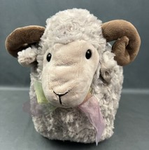 Dan Dee Ram Mountain Sheep Curly Horns Plush Stuffed Billy Goat Gray 13” EUC - £19.78 GBP