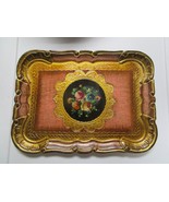 VANITY WOODEN HANDPAINTED TRAY 11 1/2 x 8 1/2&quot; - $44.55