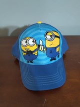 Disney Kids Minions Baseball Snapback Hat Blue Yellow Adjustable OSFM Ne... - £7.00 GBP