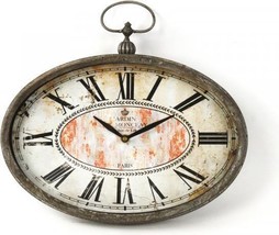 Clock PARIS Oval Ivory Iron - $109.00