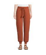 Time and Tru Women&#39;s Coordinating Quilted Drawstring Waist Pant Brown XL... - $451.87 MXN