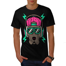 Wellcoda Dog Rap Street Cool Mens T-shirt, Headphone Graphic Design Printed Tee - £14.87 GBP+