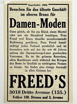 1945 WW2 German-USA Fashion Advertisement Freed&#39;s Women Clothing Store N... - $27.41 CAD