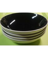 Four (4) ~ Mainstays ~ 8" Dia. ~ Black ~ Stoneware Soup Bowls ~ 1 - $40.00