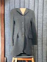 Alberta Ferretti Aeffe Spa Dark Grey Women’s 8 Jacket Blazer Italian Virgin Wool - £220.63 GBP