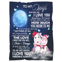 Cute Horse Couple In Love Fleece Blanket Christmas Gift For Wife From Husband - £45.91 GBP+