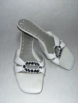 Kelly &amp; Katie Tiara White Leather Sandals Shoes Size 9 - $23.76