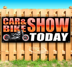 Car &amp; Bike Show Today Advertising Vinyl Banner Flag Sign Many Sizes Usa - £18.69 GBP+