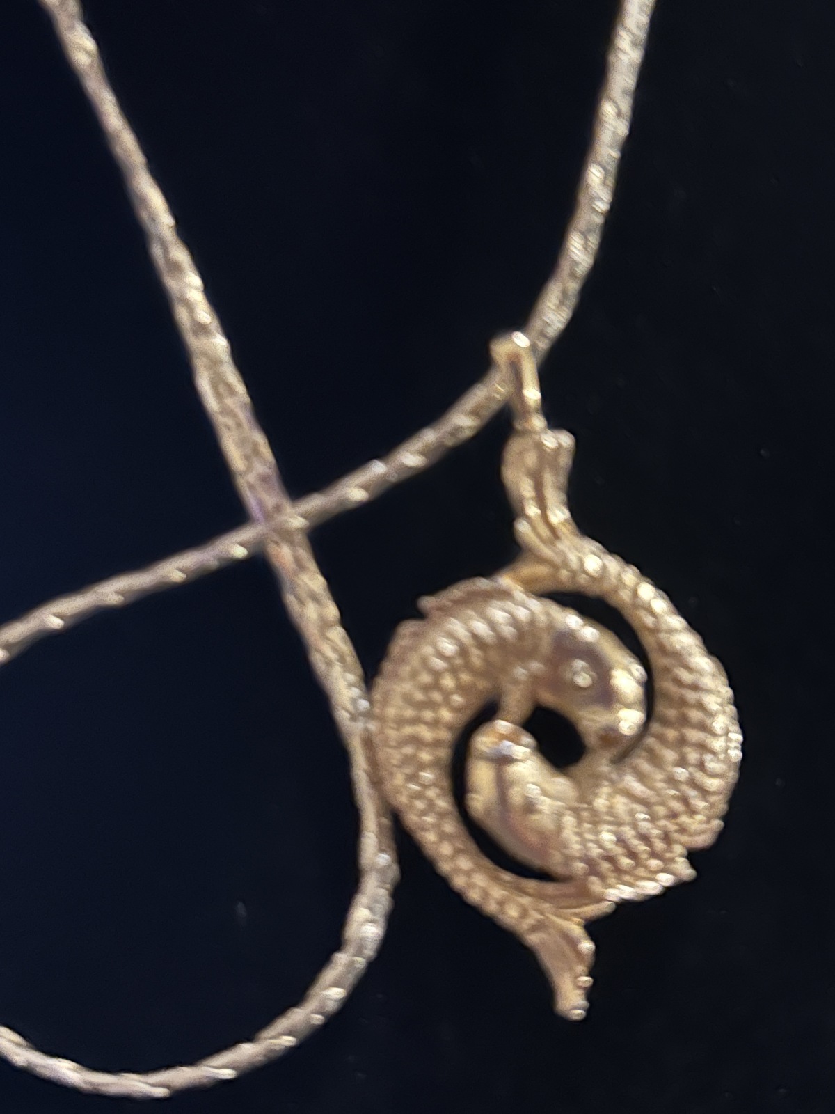 Primary image for Pisces 24k Gold Filled Vintage Necklace 