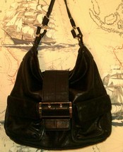 Michael Kors Black Slouchy Soft Leather Hobo Bag - £47.45 GBP