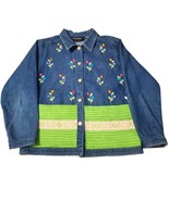 Pushpa Wearable Art Women Small Denim Jean Embroidered Jacket Parade Of ... - $38.41 CAD