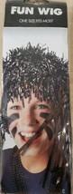 Unisex BLACK Metallic Tinsel Foil Wig - Parties &amp; Dress-up !  NEW - $4.00