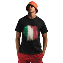 Italian Flag in Grunge Style Crew Neck Short Sleeve T-Shirts Graphic Tee... - $14.89