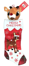 Rudolph the Red Nosed Reindeer Christmas Stocking Light Up Musical Animated NEW - £19.78 GBP